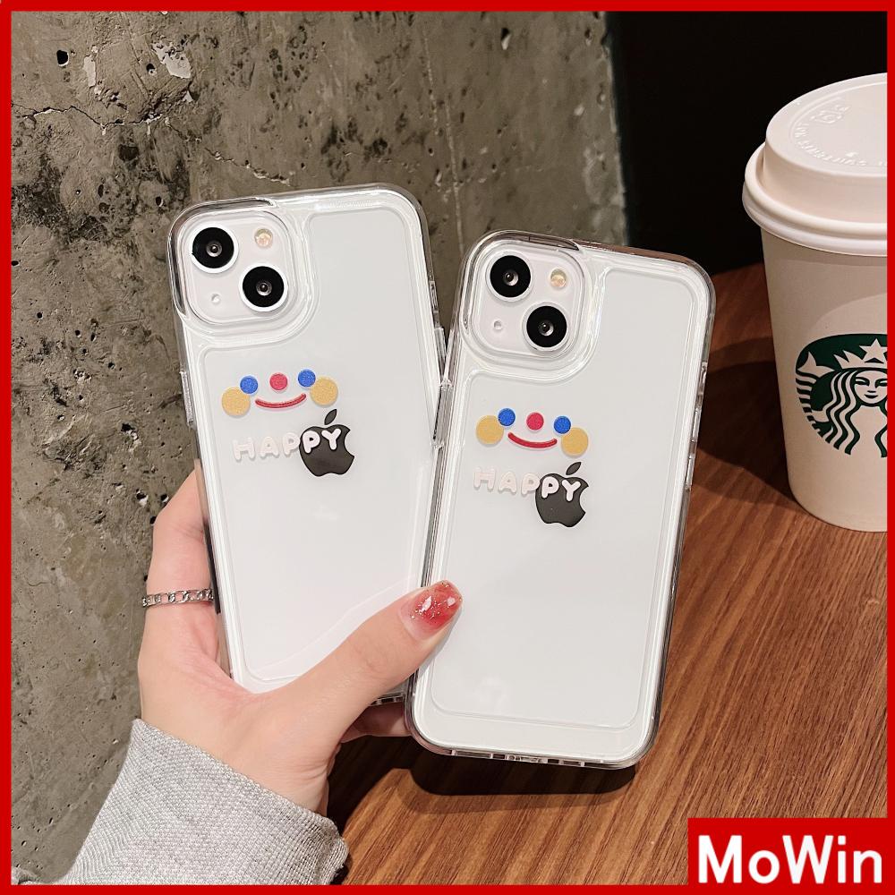 iPhone Case Clear Case Soft Thick TPU Shockproof Super Transparent Protection Camera Plating Button Cute Smiley Simple For iPhone 13 Pro Max iPhone 12 Pro Max iPhone 11 iPhone7Plus