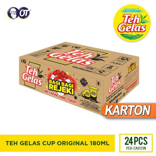 

[TERMURAH] Teh Gelas 180ml isi 24 kemasan Cup siap minum