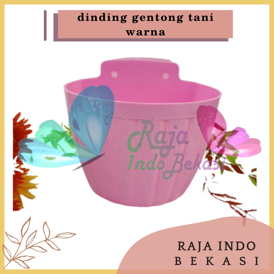 Pot Dinding 25 Warna Pink Biru Hijau Roumah Pot Gentong/Pot Dinding Tempel Gentong 18CM/Pot Anggrek