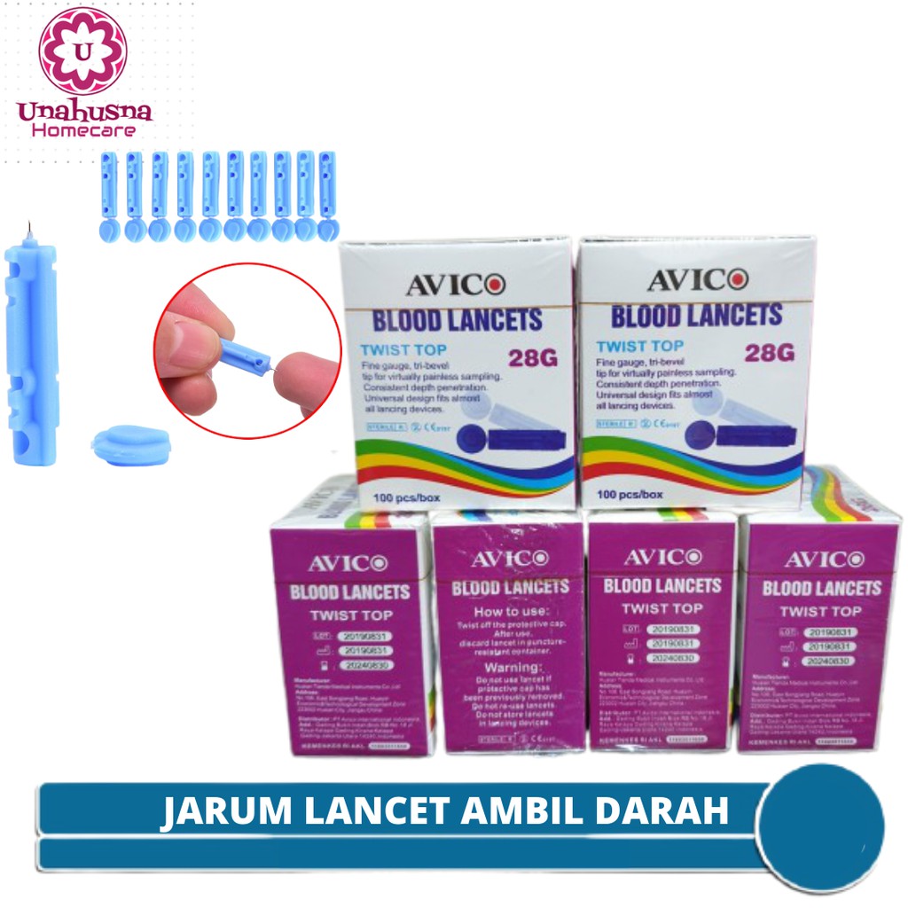 COD Jarum Blood Lancet 28G isi 100pcs Avico Easytouch Easy Touch Nesco