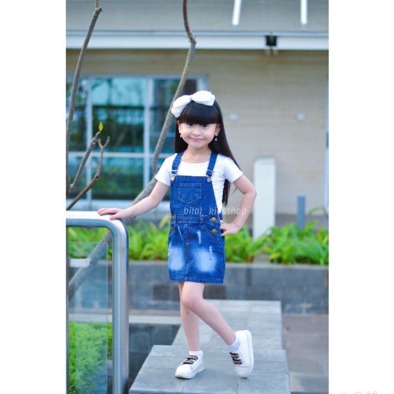 OVERALL JEANS KODOK ANAK  PEREMPUAN 1-5TH