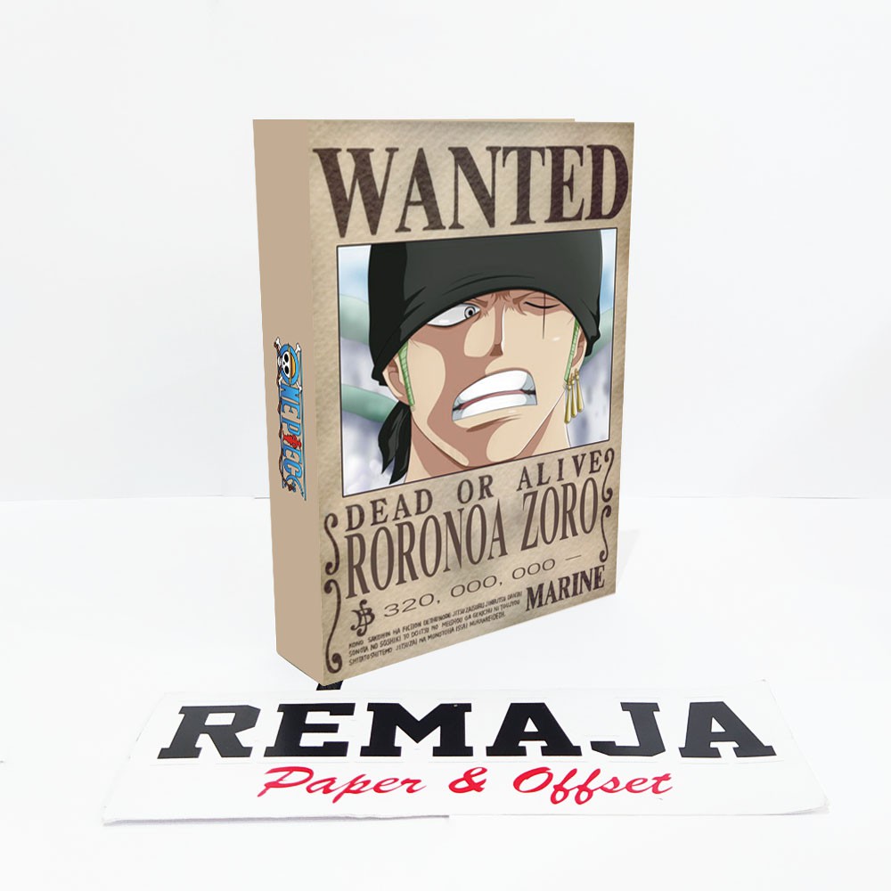 

Pocket book/Notebook Hardcover One Piece RORONOA ZORO A6 & A5 / buku tulis catatan notes