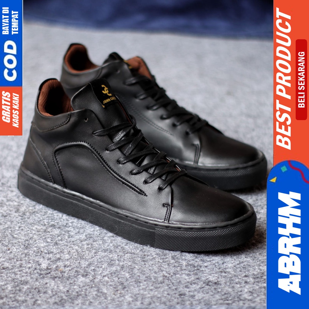 ABRHM JOHN HIGHT Sepatu Kasual Sneakers Hitam