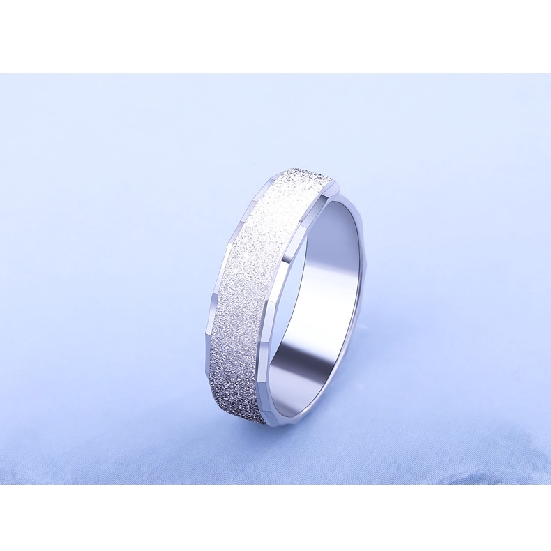 Cincin Bahan Stainless Steel Lapis Silver Untuk Pria Dan Wanita