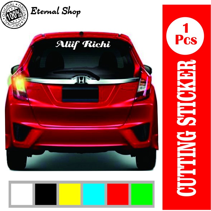 

Cutting sticker custom cursive font ukuran 60x10 cm
