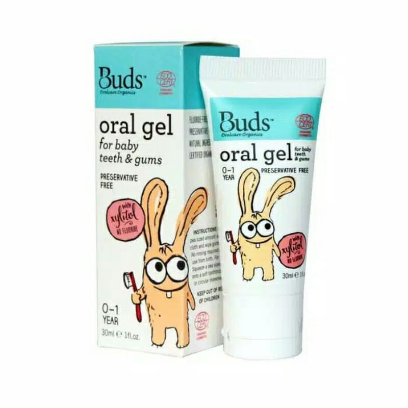 CBK - Buds Organics Oral Gel -Toothpaste With Fluoride / Xylitol - For Usia 0-1y 1-3y 3-12y / Pasta Gigi Bayi &amp; Anak