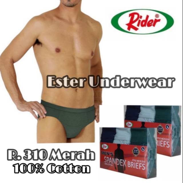 Celana Dalam Men&quot;s Brief Rider R 310M Dus Merah Isi 3Pcs/Pack