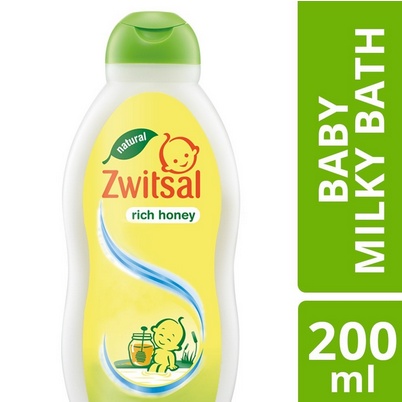 Zwitsal Baby Bath Minyak Telon / Milk Honey  / 2in1 Hair &amp; Body 200ml + Bubble Wrap / Toko Makmur Online