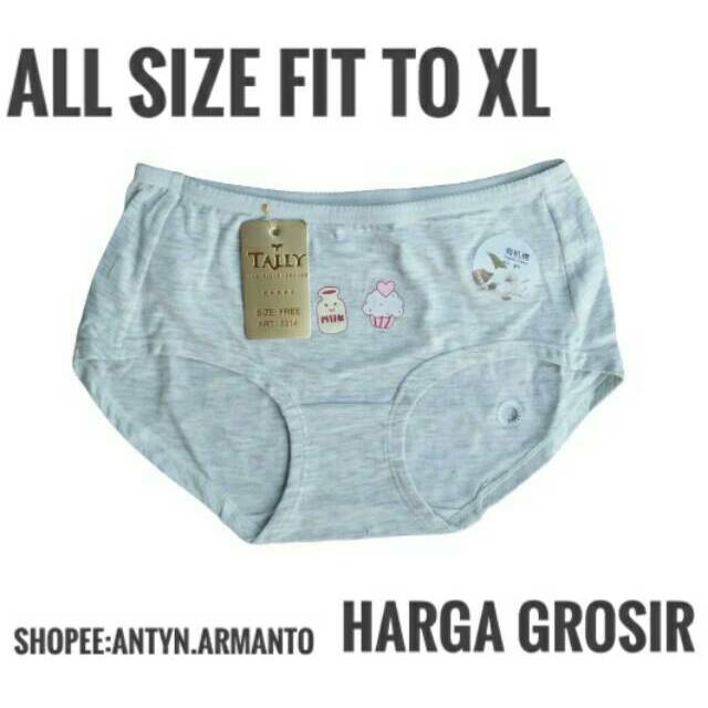 celana dalam wanita dewasa cd katun grosir murah tally 3314 all size fit to XL