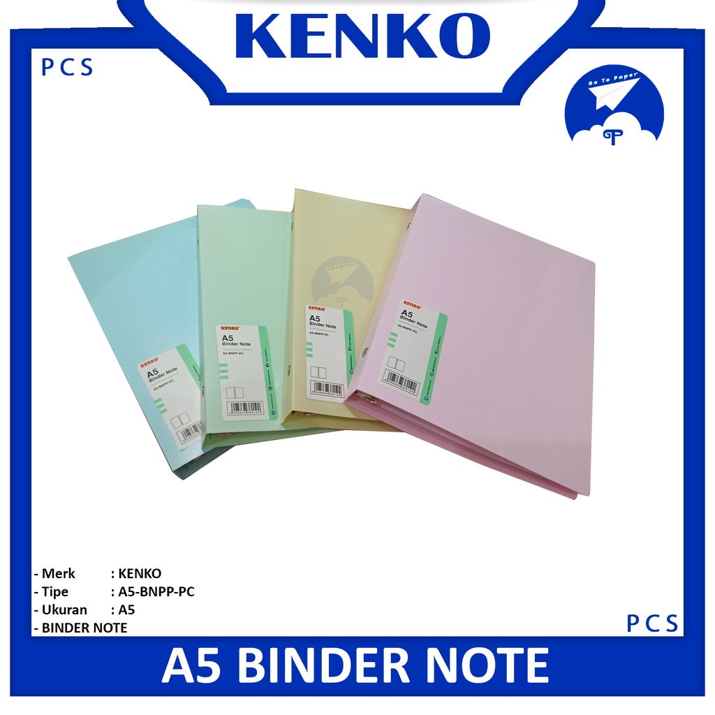 

Binder Note Besi 20 Ring Kenko A5 Warna PASTEL