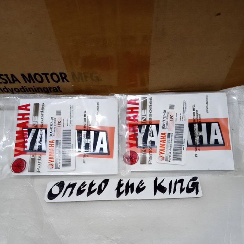 EMBLEM YAMAHA COVER BOX AKI RX KING 2002 2001 ORIGINAL YAMAHA YGP