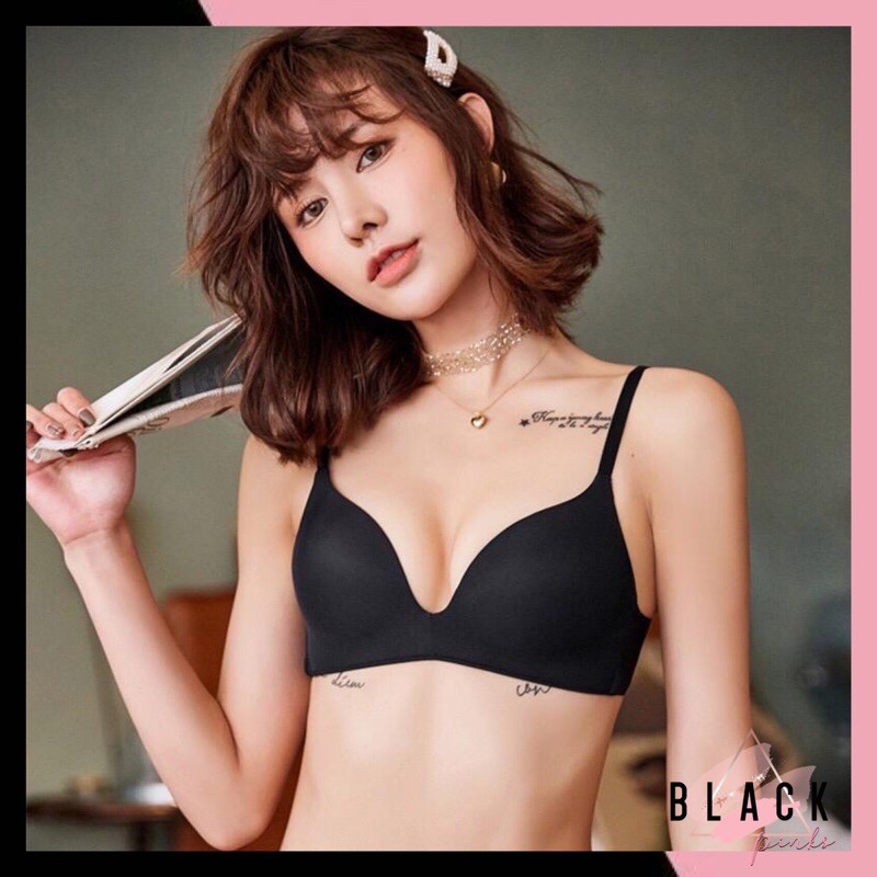 Blackpink Bra Sport Wanita BH Push Up Bra Tanpa Kawat Underwear Seamless 9003