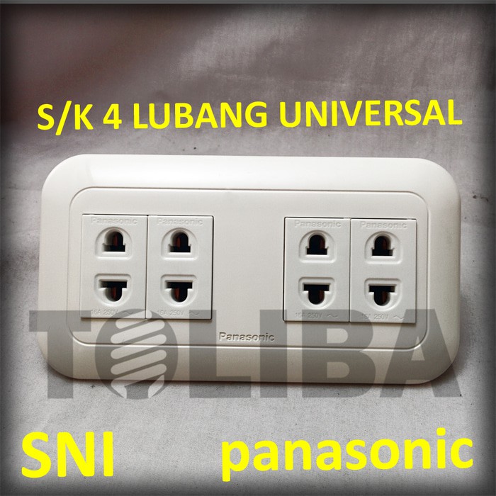 stopkontak stop kontak universal / s/k 4 lubang panasonic inbow ib SNI