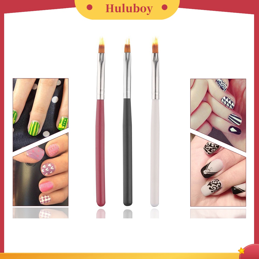 Huluboy Huluboy♡ Pen Brush Nail Art UV Gel Gradasi Gagang Plastik Untuk Manicure