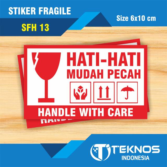 Jual Stiker Fragile Hati Hati Mudah Pecah Handle With Care Sfh 13 100 Pcs Shopee Indonesia 8326