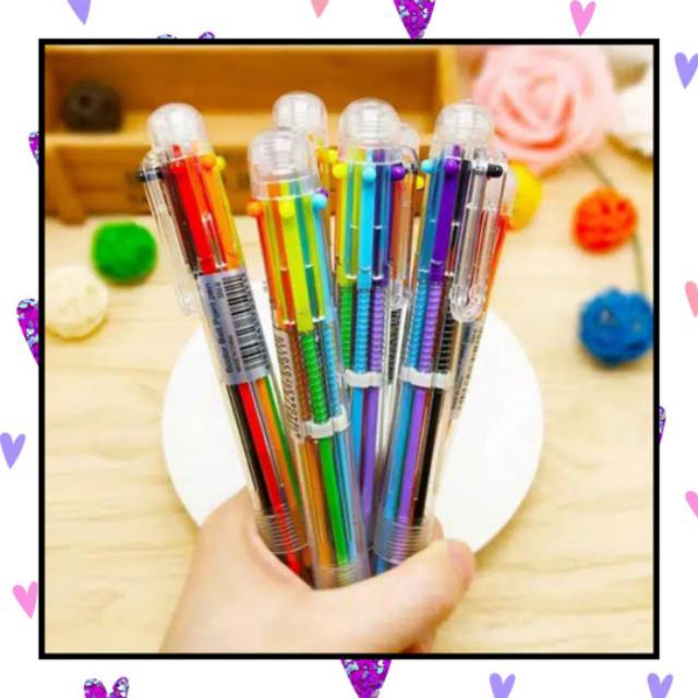 

BP001 PULPEN 6 WARNA TRANSPARAN BOLPEN WARNA WARNI SIX 6 IN ONE 1 STATIONARY LEIDIS