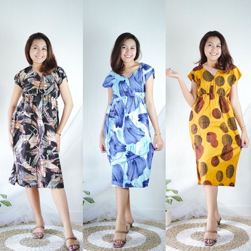 Daster Manohara Rayon Dress Daster serut Homedress Daster Manohara panjang