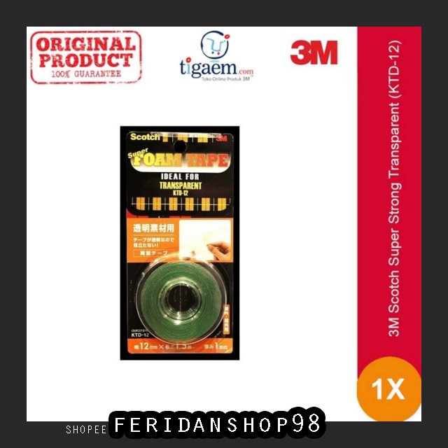 

FS1245 3M SUPER STRONG ATK TRANSPARENT KTD-12 ECERAN - DOUBLE TAPE BY FERIDANSHOP98