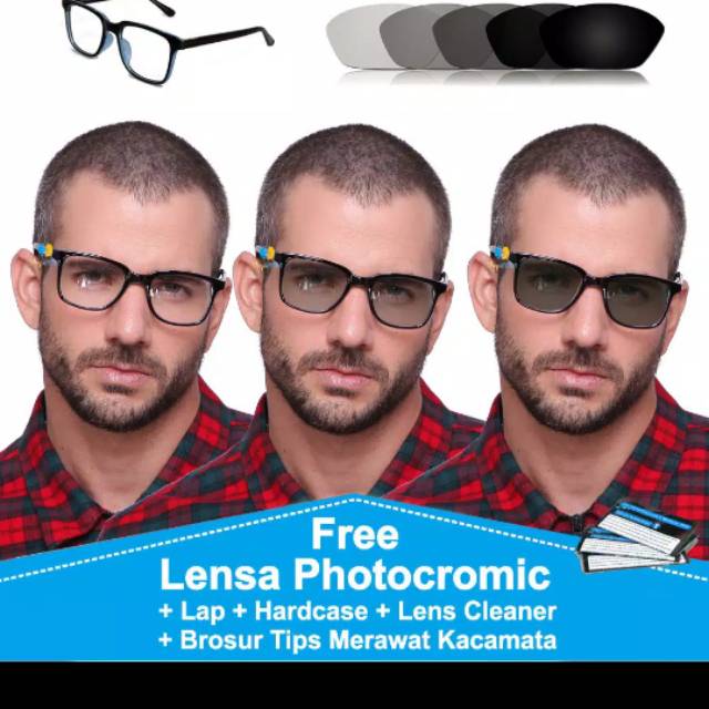 Frame kacamata korea vintage antiradiasi photocromic 75045