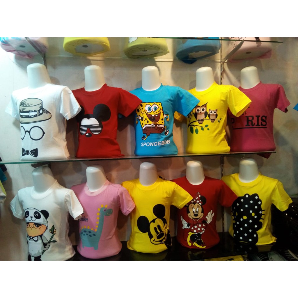 Kaos Gambar Anak Cewe Bahan Katun Import Lembut Motif Lucu Lengan Pendek Atasan Kekinian Perempuan