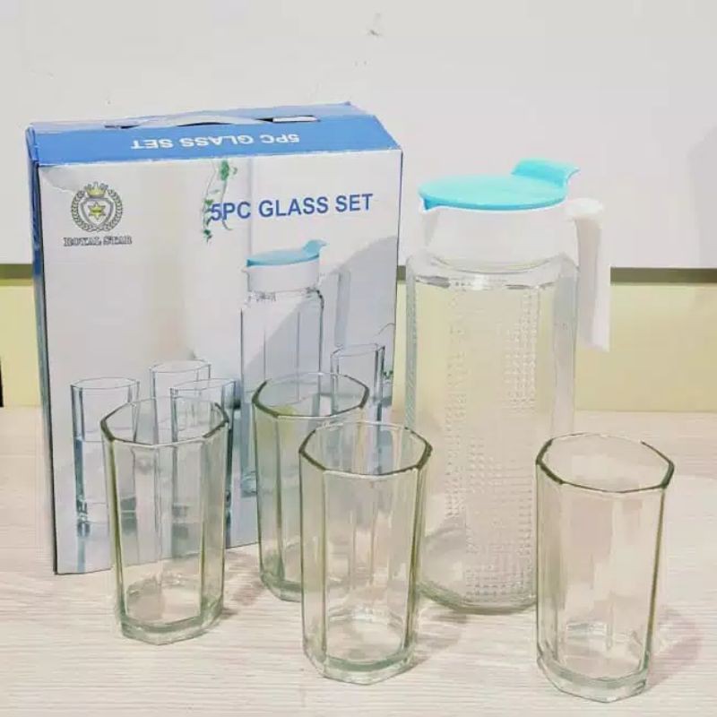 Teko kaca set+ gelas
