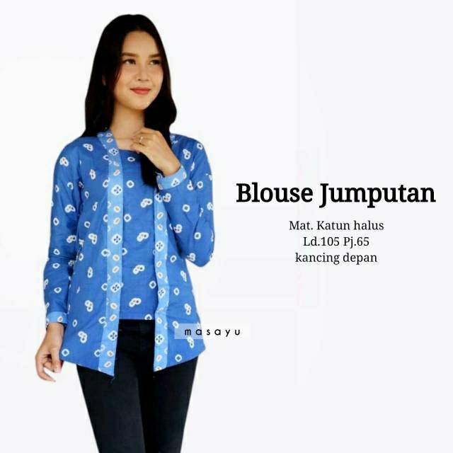 Blus Batik Kutubaru Jumputan/ Kebaya Jumputan Murah / Kebaya Jumputan / Seragam Batik