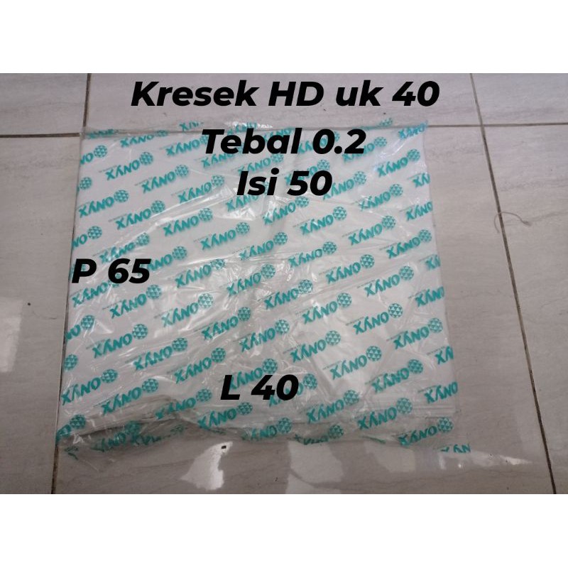 Kresek Jumbo 40 Isi 50 merek Onyx tebal 0.2 Putih Hitam