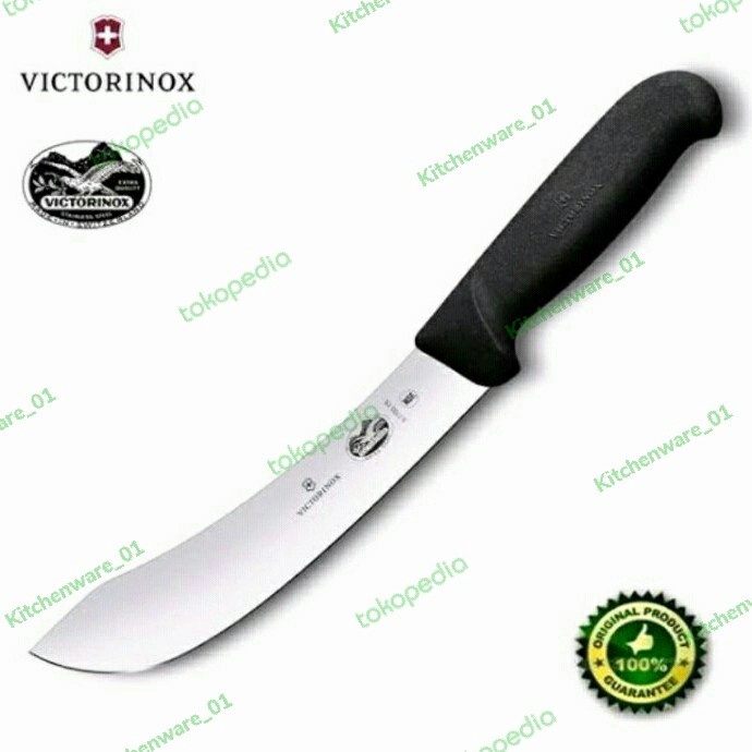 Pisau Seset Kulit - Pisau Sembelih Dan Seset Victorinox / Skinning Fibrox 18Cm 5.7703.18 -