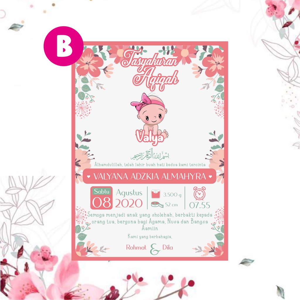 STIKER AQIQAH STIKER TASYAKURAN AQIQAH STIKER AQIQAH CUSTOM CETAK STIKER TASYAKURAN AQIQOH-B