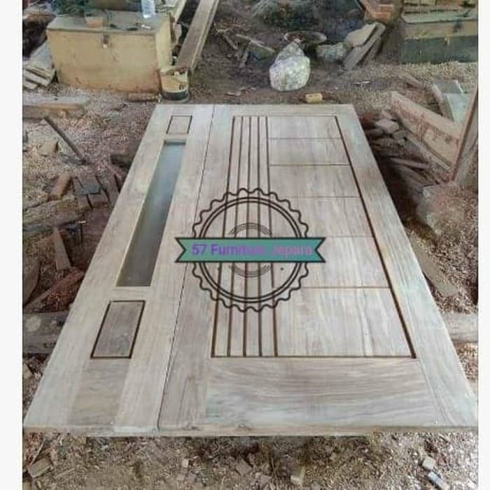 1 Set 2 Pintu rumah jati mentahan & kusen
