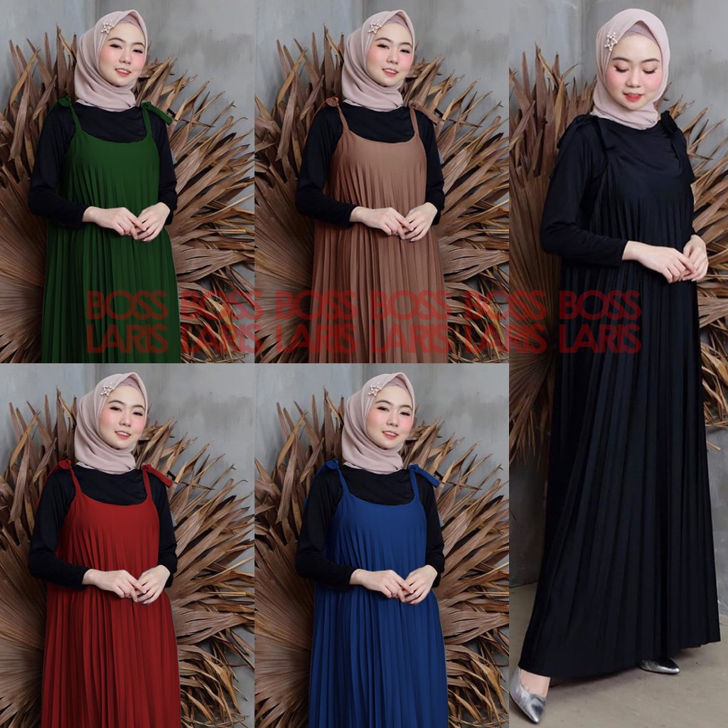 Bosslaris Jumpsuit Plisket Sloopy Terusan Overal Plisket Jumpsuit Overall Baju Plisket