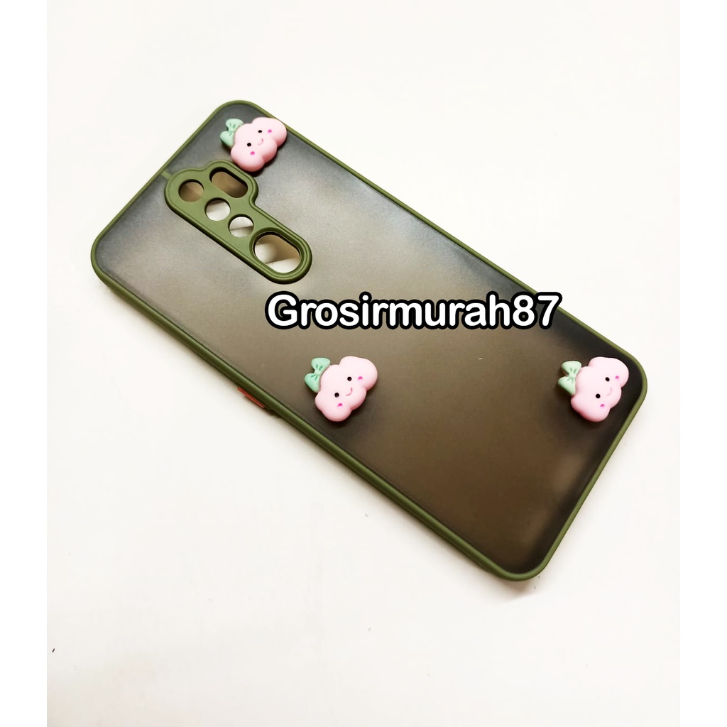 candy macaron softcase case tebal kondom hp Oppo A5/A9 2020 Pink maroon kuning hitam navy