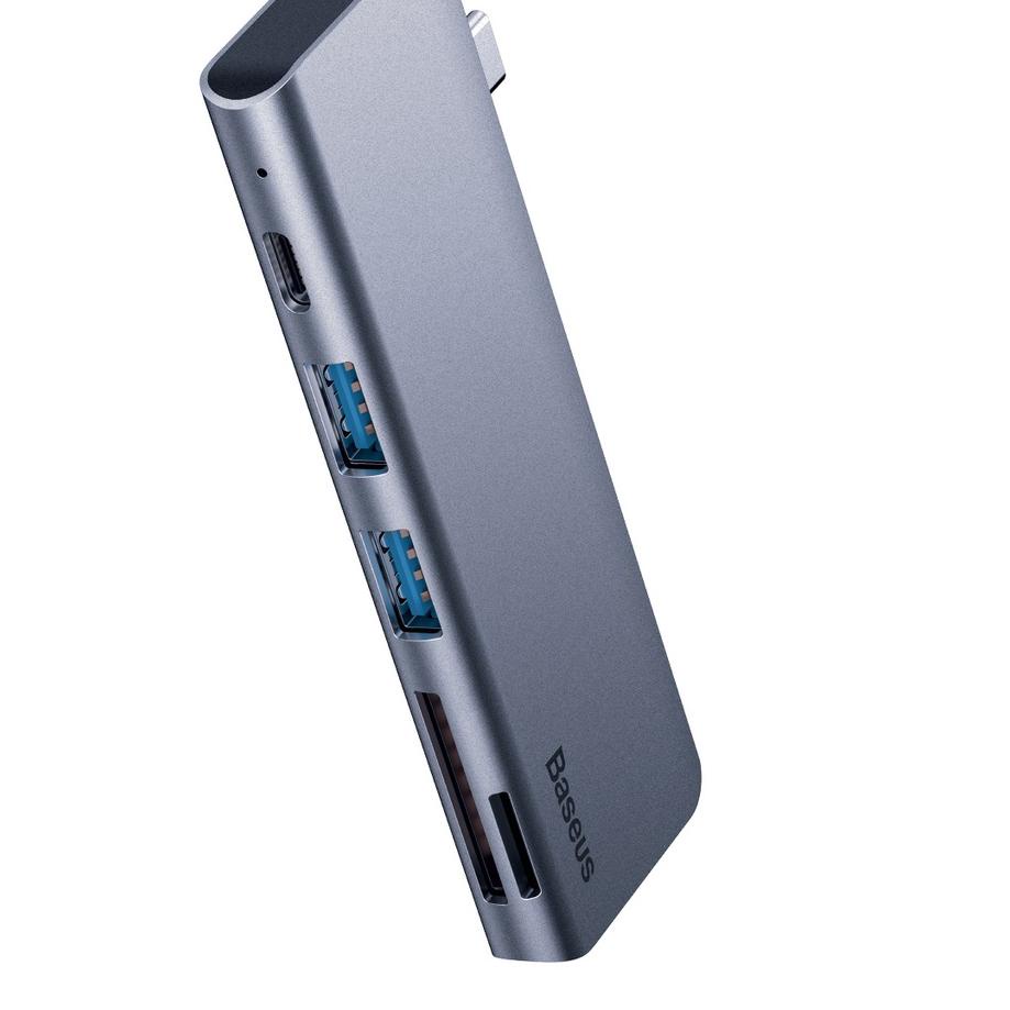 Lagi Tren.. BASEUS ORIGINAL Harmonica 5 in 1 HUB Type C USB Adapter Adaptor Laptop Macbook Pro Air