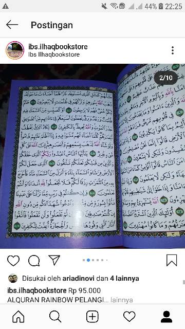 Al quran reinbow pelangi