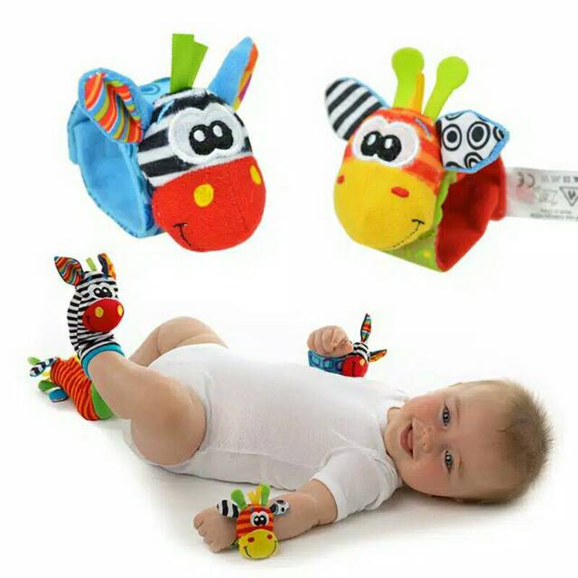 Gelang tangan ratlle bayi bunyi mainan gelang bayi kaos kaki ratller  lamaze ratlle set baby3