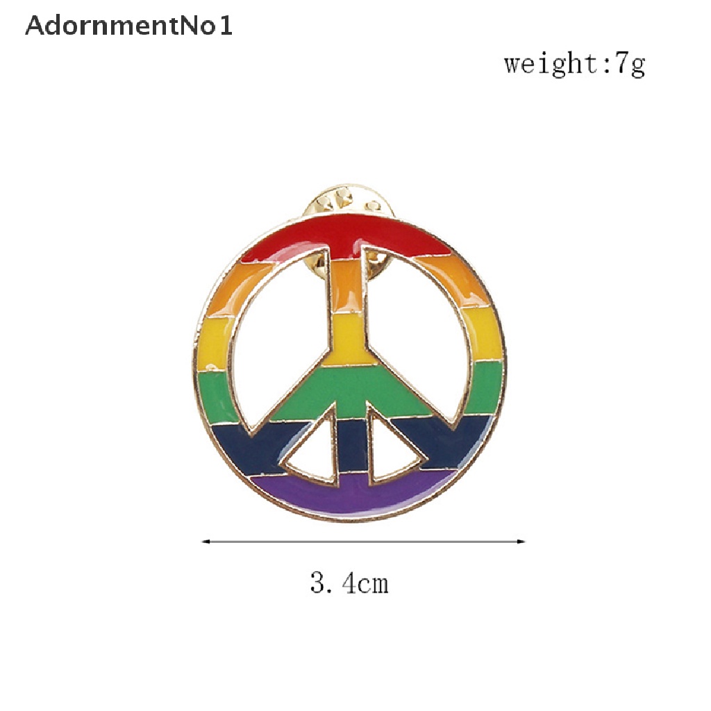 (AdornmentNo1) 1pc Bros / Pin Desain Simbol Peace Gaya Hippie Untuk Aksesoris Kerah Pakaian