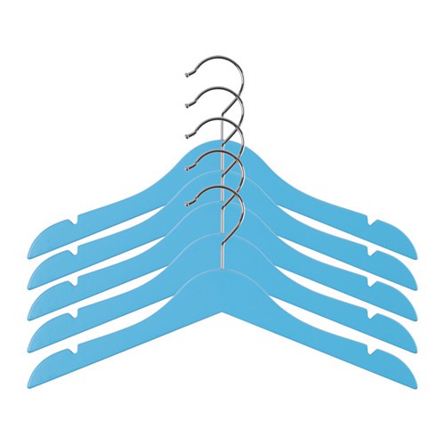 HANGA Gantungan mantel anak 5 pcs biru