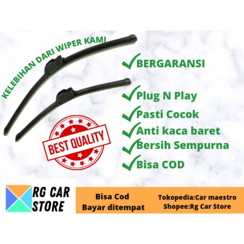 WIPER MAZDA 2 FRAMELESS DIJAMIN PNP BERKUALITAS