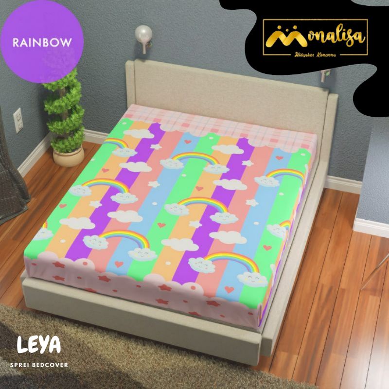 MONALISA Sprei Waterproof 180x200 King Size anti ompol-Rainbow