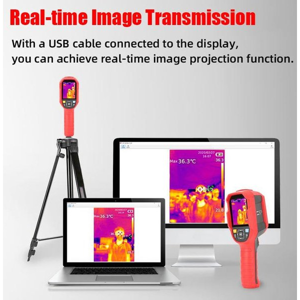 Kamera Termal Medis UNI-T UTi165K 160x120 Infrared Thermometer dengan Layar TFT LCD 2.8 Inci