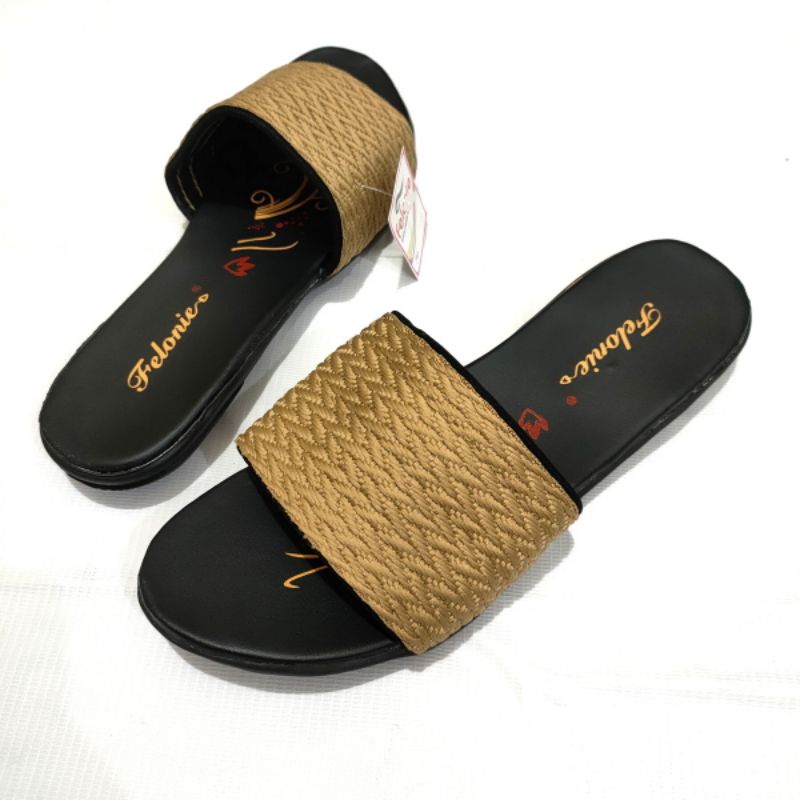 Sandal wanita murah terbaru Felonie DH 03 rajut kekinian trendy keren elegan murah