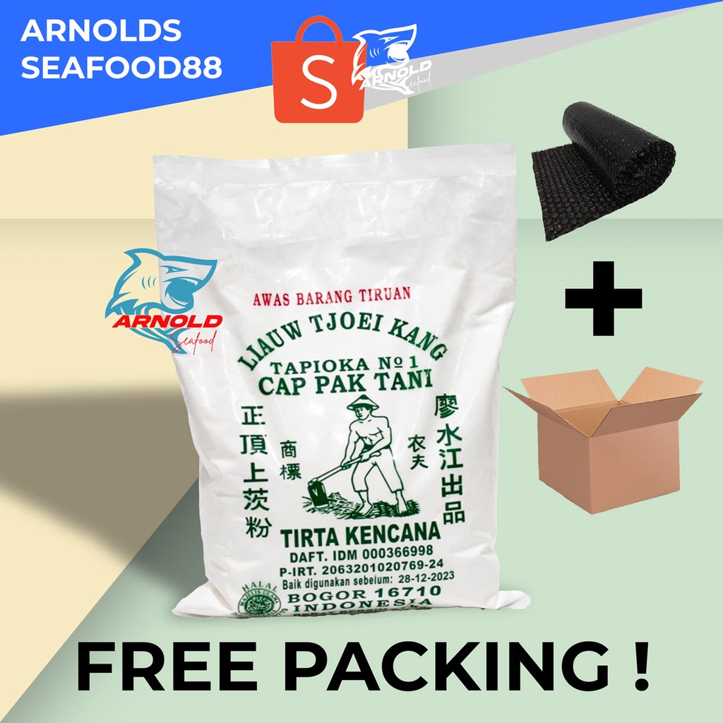

Tepung LIAUW TJOEI KANG Tapioka Cap Pak Tani 1KG