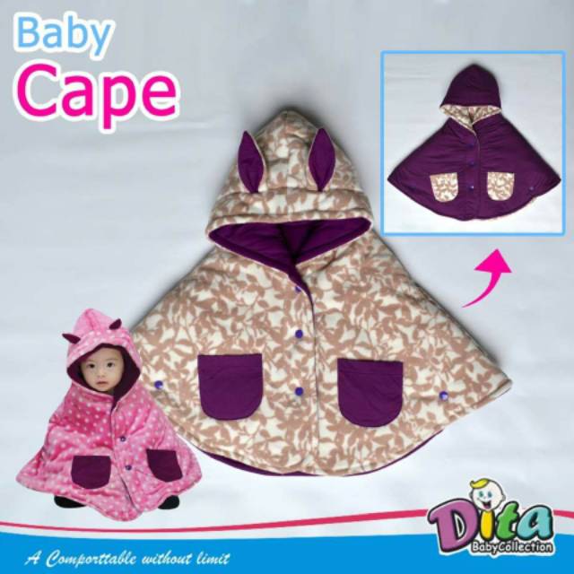 Baby Cape Dita selimut bayi babycape jaket bayi jaket bolak balik  jaket selimut