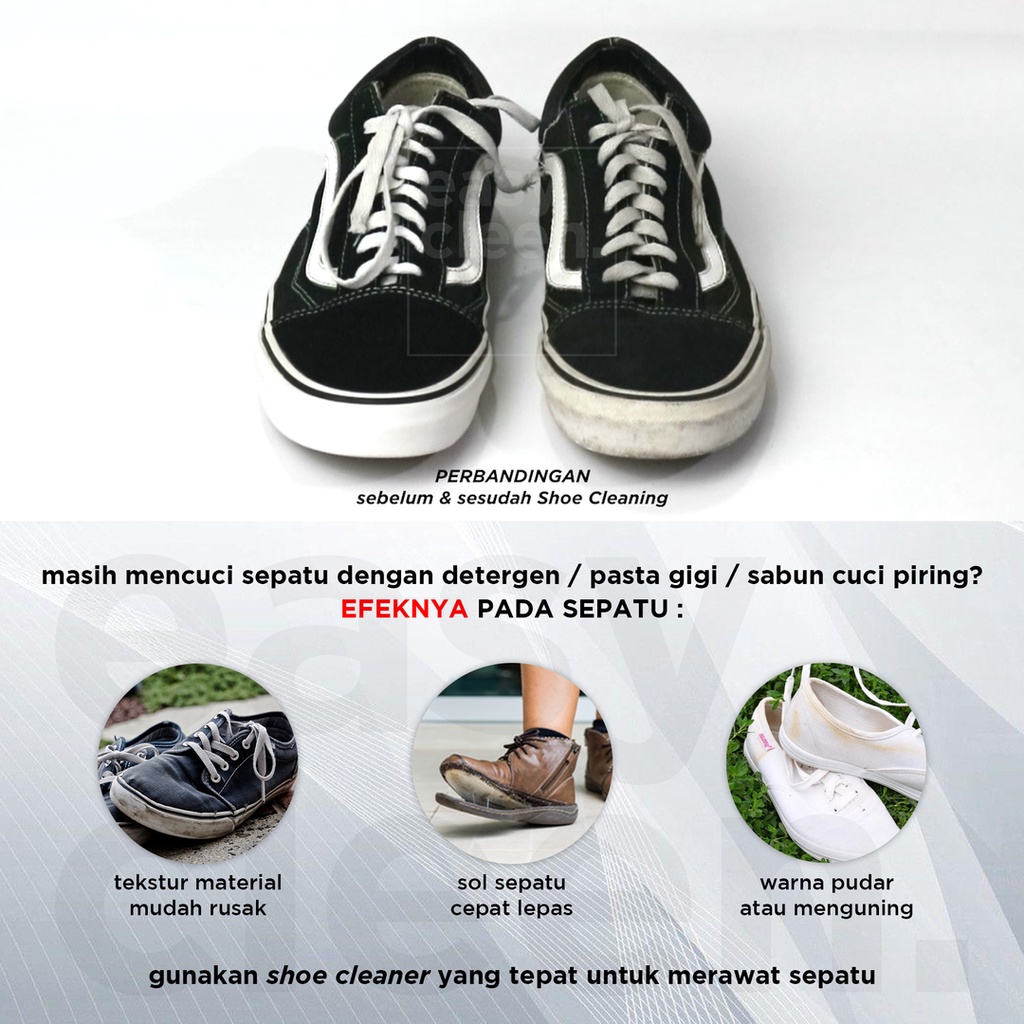 Shoe Cleaner 100ml + Standard Brush | Pembersih Sepatu Sikat Sabun Cuci Sneakers by Easy Cleen-1