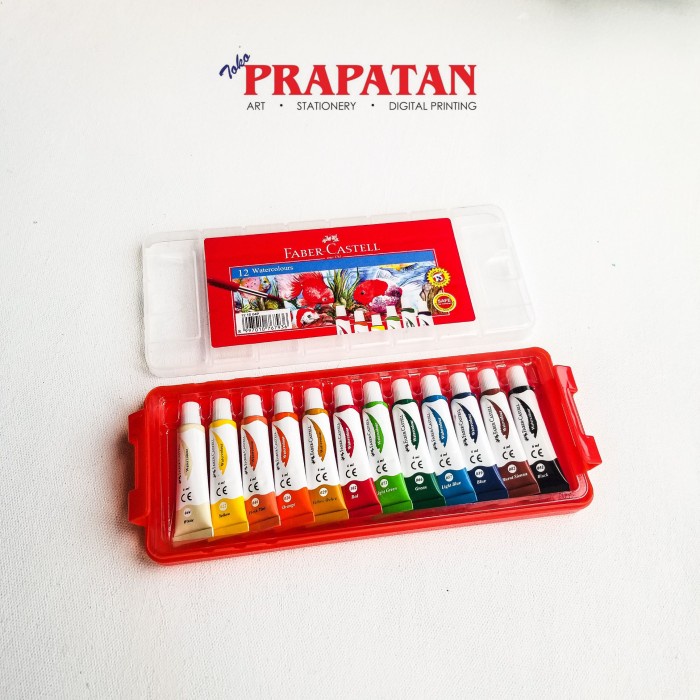 

air-cat- faber castell watercolors tube 12 warna 04p / cat air tube -cat-air.