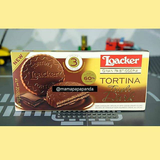 Loacker Tortina Halal (Dark Chocolate, Triple Dark Chocolate, White Chocolate)