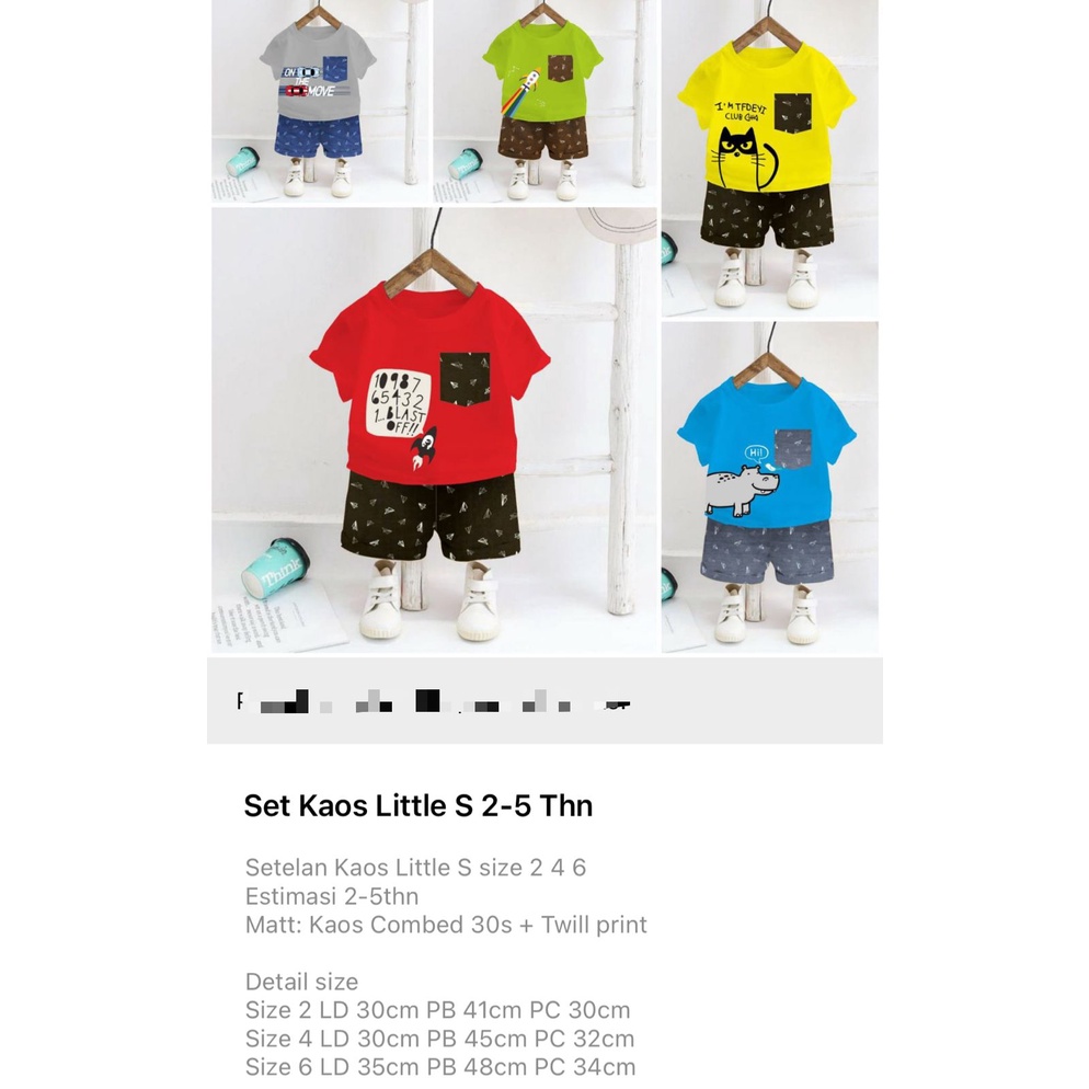 Setelan kaos anak laki-laki lucu - Setelan Kaos Little anak - setelan kaos laki-laki