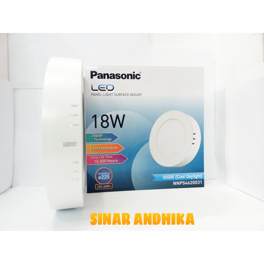 LAMPU LED PANEL OUTBOW BULAT PANASONIC 18 WATT NNP 54620/NNP 54600