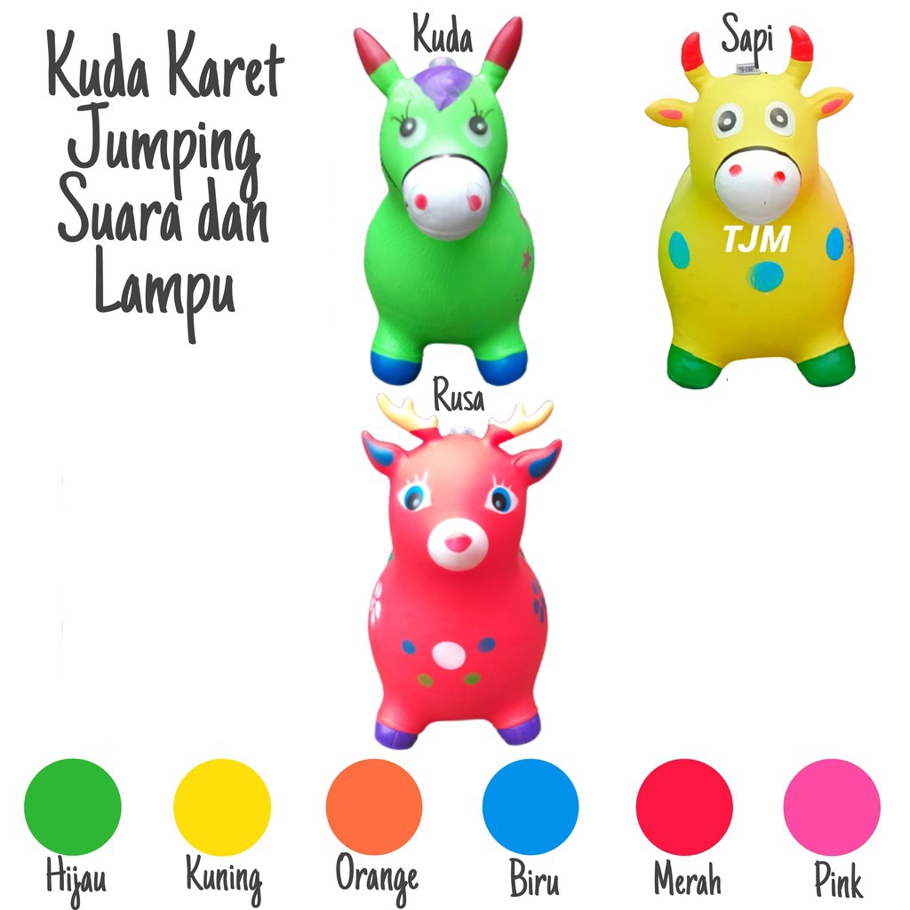 Jumping Animal / Kuda Kudaan Karet ( ada suara dan lampu )