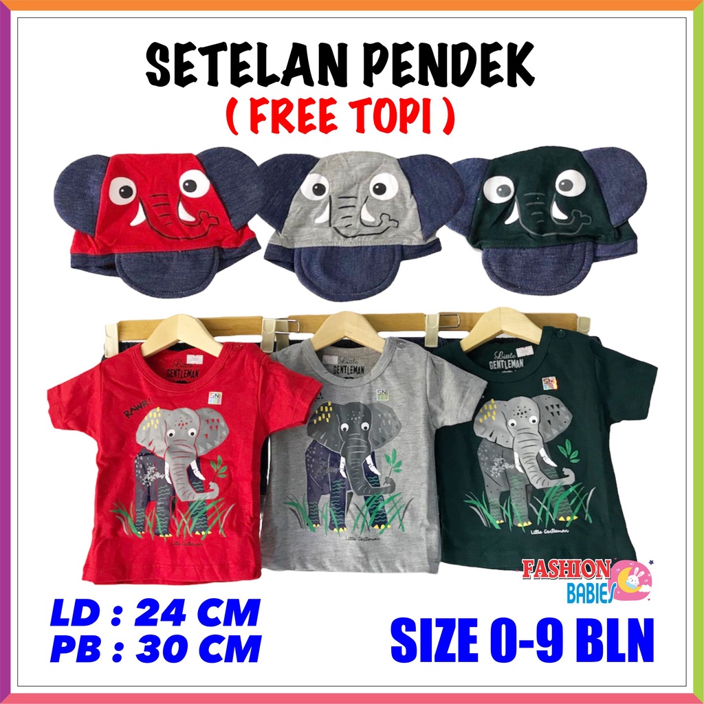 ❤ FashionBabies ❤ GRATIS TOPI !!! LITTLE GENTLEMAN SETELAN ANAK CELANA PENDEK / SETELAN BABY LG2500